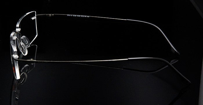 Esnbie Computer Rimless Titanium Glasses Frame Men Memory Eyeglass Frames 7 Colors Square Shape Rimless Esnbie