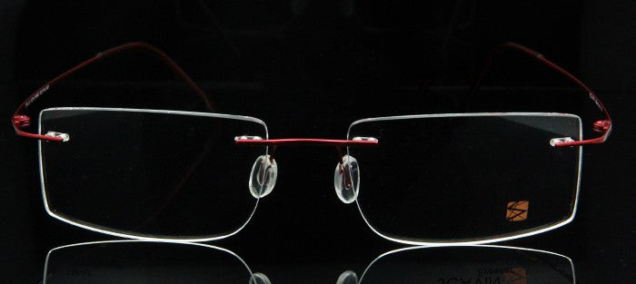Esnbie Computer Rimless Titanium Glasses Frame Men Memory Eyeglass Frames 7 Colors Square Shape Rimless Esnbie