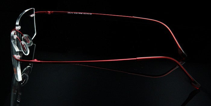 Esnbie Computer Rimless Titanium Glasses Frame Men Memory Eyeglass Frames 7 Colors Square Shape Rimless Esnbie