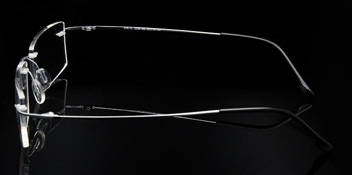 Esnbie Computer Rimless Titanium Glasses Frame Men Memory Eyeglass Frames 7 Colors Square Shape Rimless Esnbie