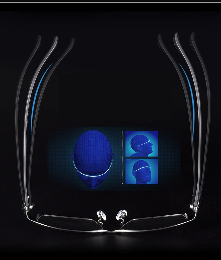 Reven Jate Men's Full Rim Ip Electronic Plated Titanium Eyeglasses Ej267 Full Rim Reven Jate