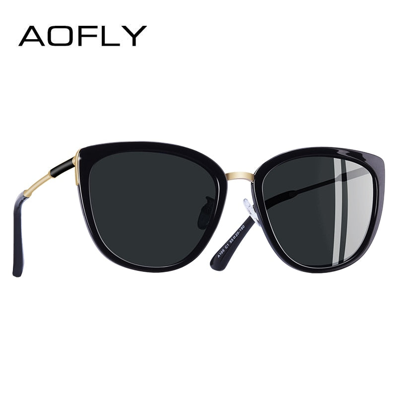 Aofly Women's Polarized Alloy Cat Eye Sunglasses A105 Sunglasses Aofly