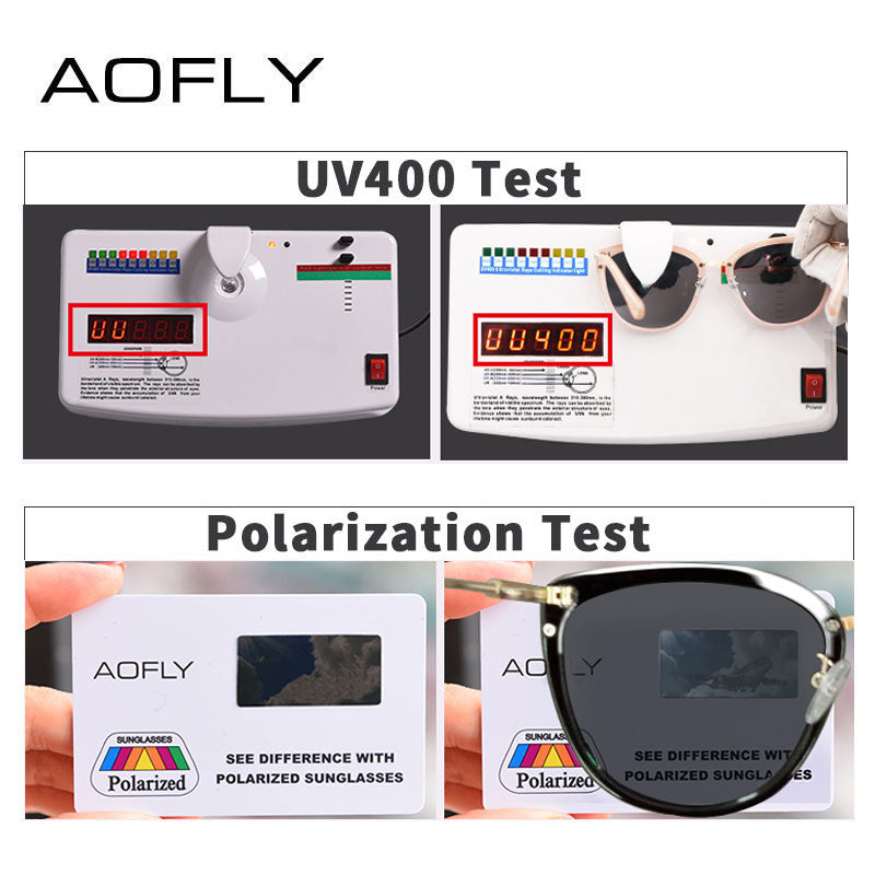 Aofly Women's Polarized Alloy Cat Eye Sunglasses A105 Sunglasses Aofly