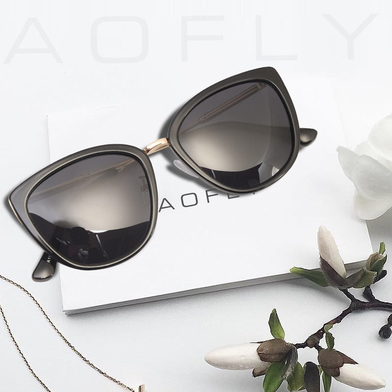 Aofly Women's Polarized Alloy Cat Eye Sunglasses A105 Sunglasses Aofly