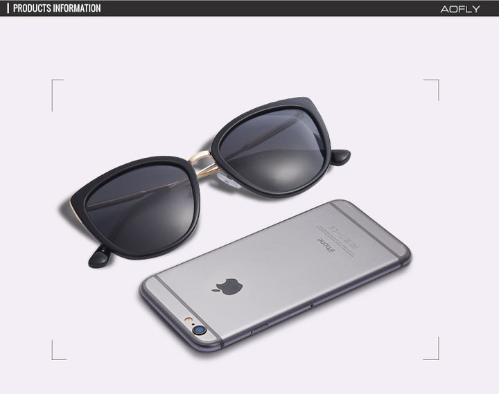 Aofly Women's Polarized Alloy Cat Eye Sunglasses A105 Sunglasses Aofly