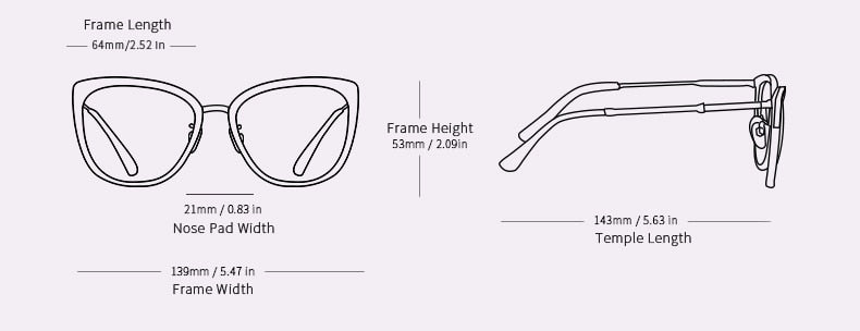 Aofly Women's Polarized Alloy Cat Eye Sunglasses A105 Sunglasses Aofly