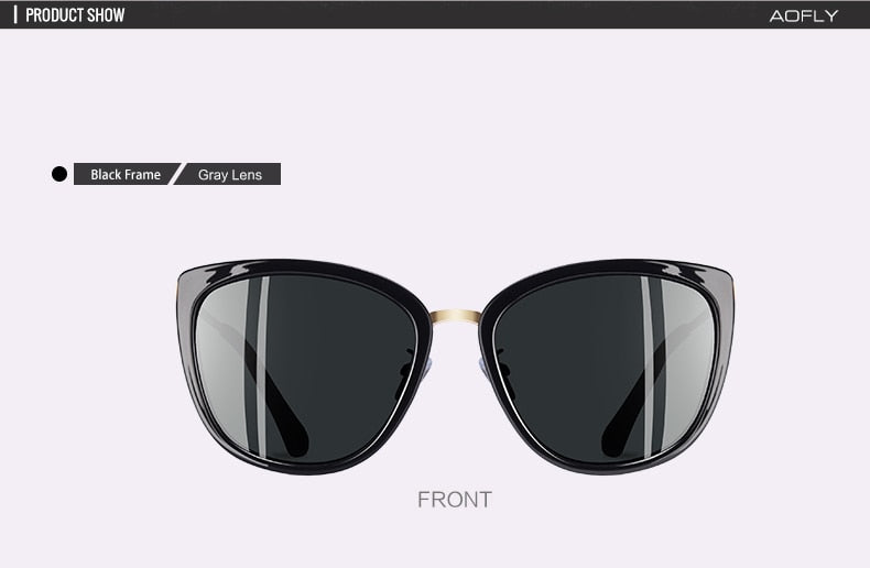 Aofly Women's Polarized Alloy Cat Eye Sunglasses A105 Sunglasses Aofly