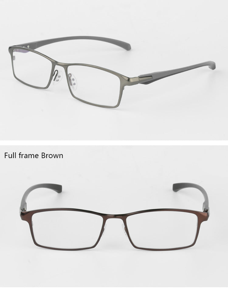 Bclear Men Titanium Alloy Eyeglasses Flexible Temples Legs Ip Electroplating Alloy Material Full Rim And Half Rim Semi Rim Bclear