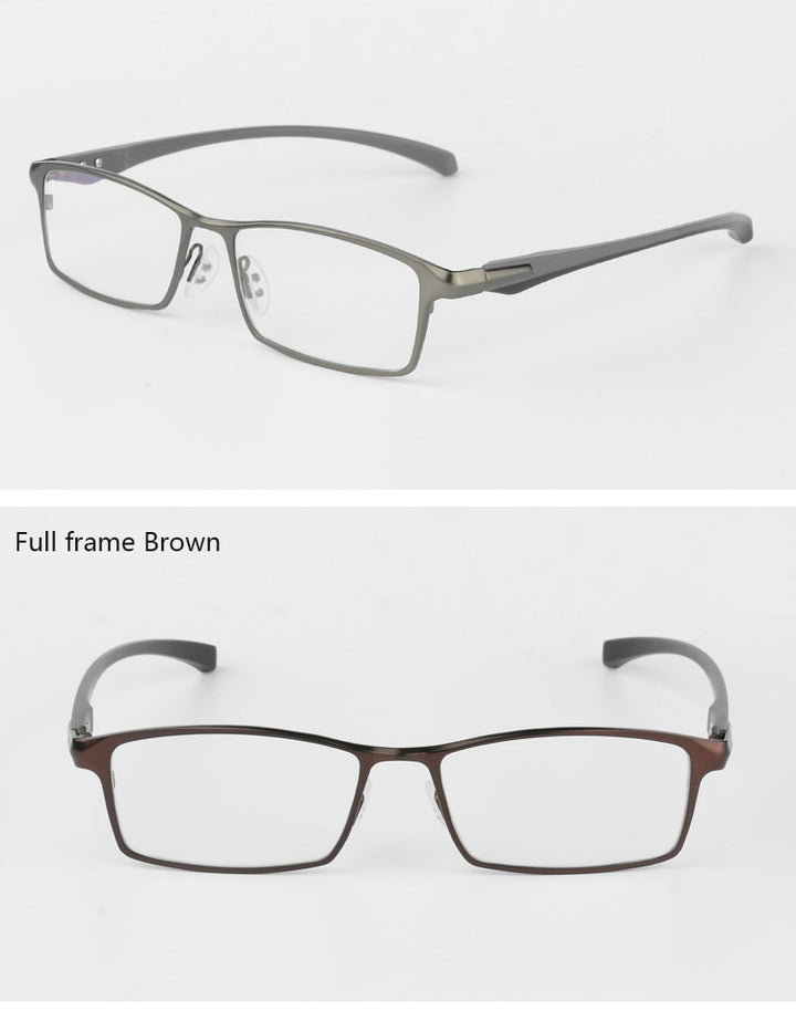 Bclear Men Titanium Alloy Eyeglasses Flexible Temples Legs Ip Electroplating Alloy Material Full Rim And Half Rim Semi Rim Bclear