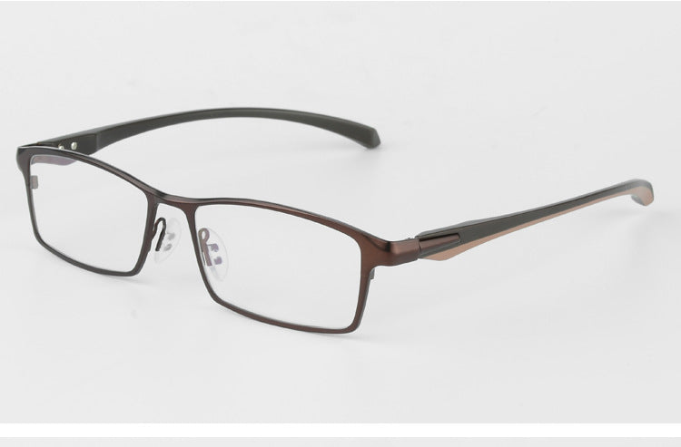 Bclear Men Titanium Alloy Eyeglasses Flexible Temples Legs Ip Electroplating Alloy Material Full Rim And Half Rim Semi Rim Bclear