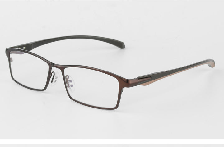 Bclear Men Titanium Alloy Eyeglasses Flexible Temples Legs Ip Electroplating Alloy Material Full Rim And Half Rim Semi Rim Bclear