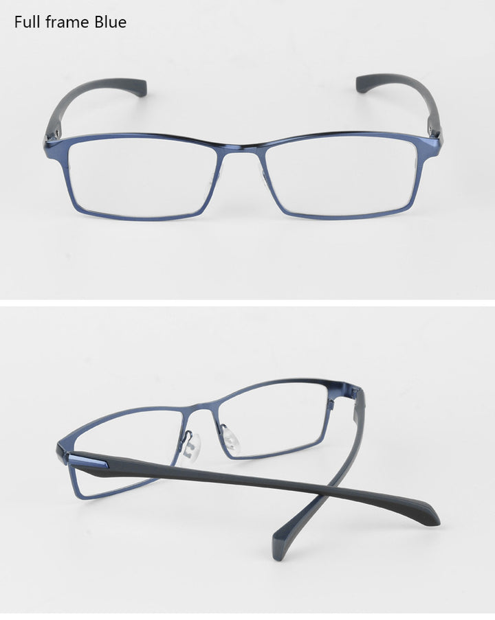 Bclear Men Titanium Alloy Eyeglasses Flexible Temples Legs Ip Electroplating Alloy Material Full Rim And Half Rim Semi Rim Bclear