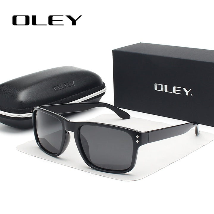 Oley Classic Polarized Sunglasses Men Glasses Driving Coating Black Frame Fishing Driving Y8133 Sunglasses Oley