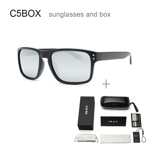 Oley Classic Polarized Sunglasses Men Glasses Driving Coating Black Frame Fishing Driving Y8133 Sunglasses Oley Y8133 C5BOX