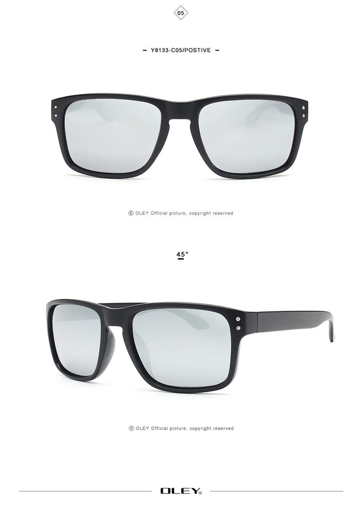 Oley Classic Polarized Sunglasses Men Glasses Driving Coating Black Frame Fishing Driving Y8133 Sunglasses Oley