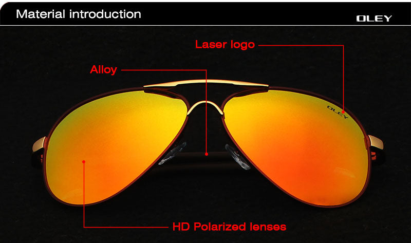 Oley Brand Unisex Polarized Sunglasses Men Women Driving Coating Spectacles Y7492 Sunglasses Oley