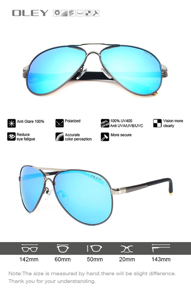 Oley Brand Unisex Polarized Sunglasses Men Women Driving Coating Spectacles Y7492 Sunglasses Oley