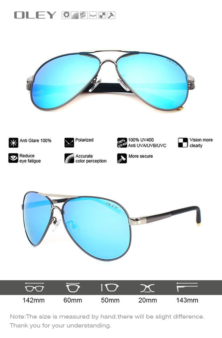 Oley Brand Unisex Polarized Sunglasses Men Women Driving Coating Spectacles Y7492 Sunglasses Oley