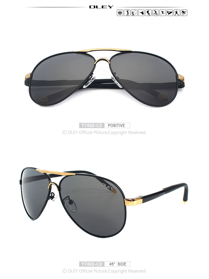 Oley Brand Unisex Polarized Sunglasses Men Women Driving Coating Spectacles Y7492 Sunglasses Oley