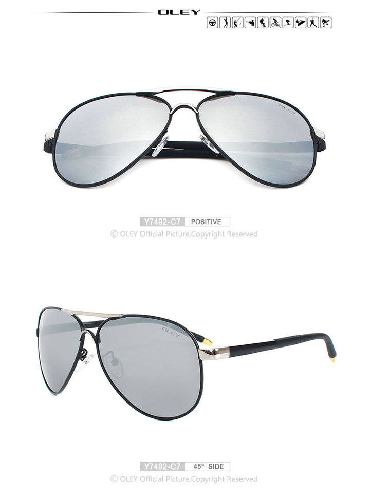 Oley Brand Unisex Polarized Sunglasses Men Women Driving Coating Spectacles Y7492 Sunglasses Oley