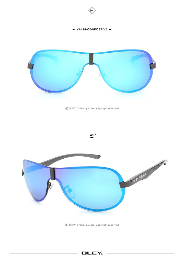 Oley Aluminum Magnesium Men's Sunglasses Polarized Coating Mirror Ya494 Sunglasses Oley