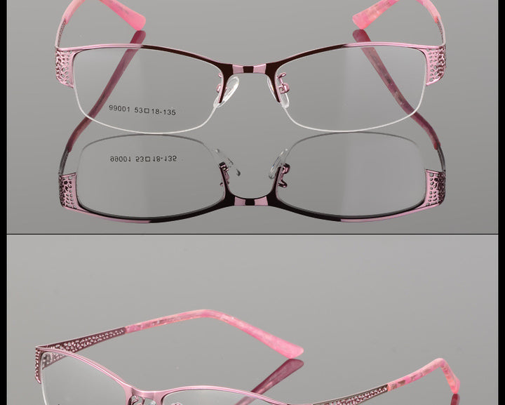 Bclear Women's Eyeglasses Metal Ultra-Light Elegant Full Rim Bclear