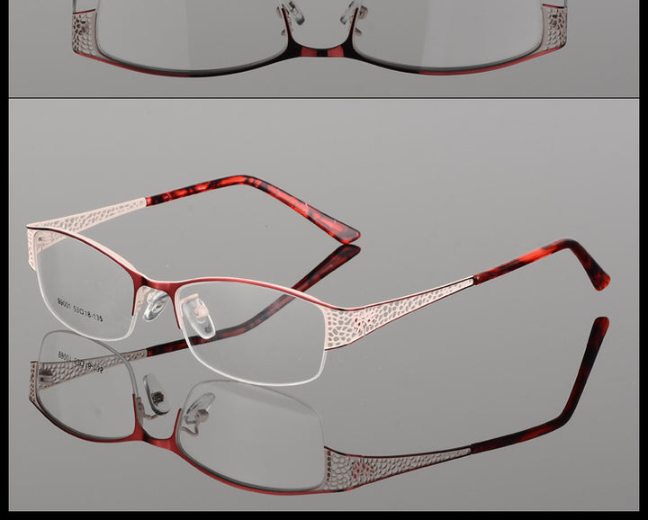 Bclear Women's Eyeglasses Metal Ultra-Light Elegant Full Rim Bclear