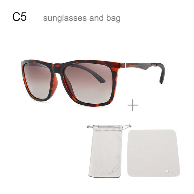 Oley Classic Aluminum Magnesium Tr90 Polarized Sunglasses Men Black Hd Color Film Anti-Uv Ya425 Sunglasses Oley YA425 C5