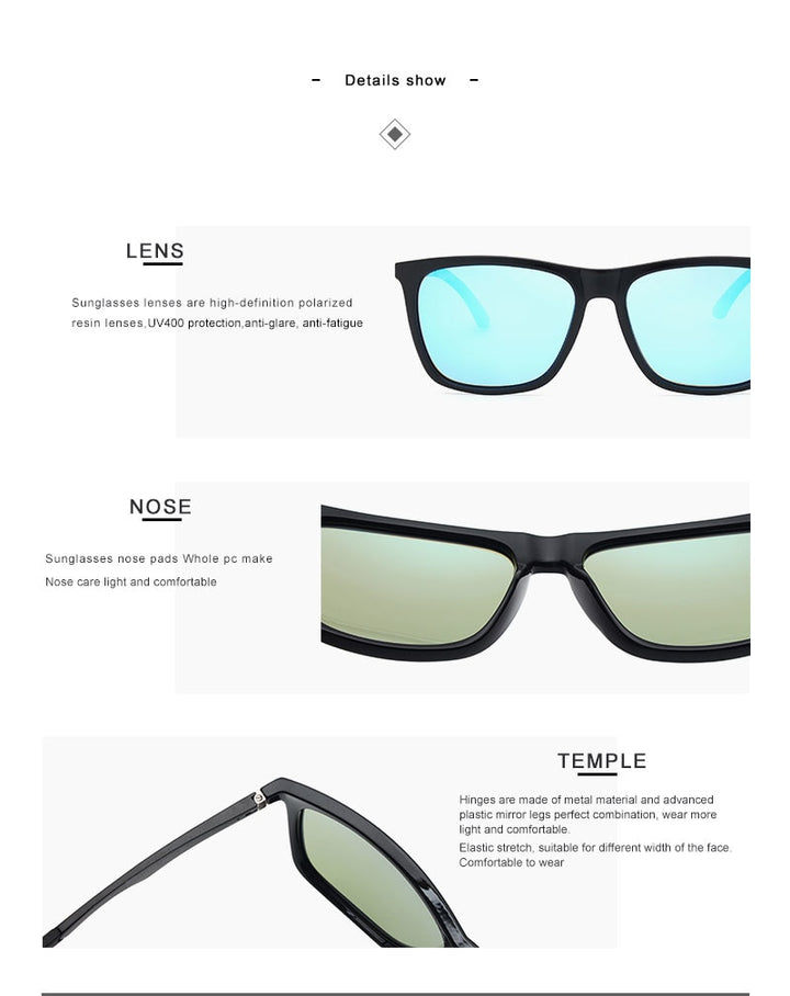 Oley Classic Aluminum Magnesium Tr90 Polarized Sunglasses Men Black Hd Color Film Anti-Uv Ya425 Sunglasses Oley