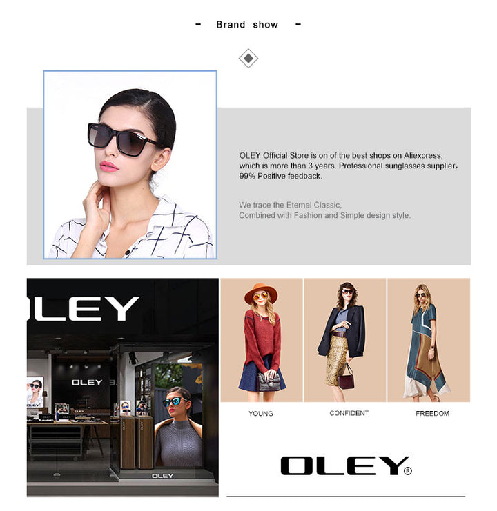 Oley Classic Aluminum Magnesium Tr90 Polarized Sunglasses Men Black Hd Color Film Anti-Uv Ya425 Sunglasses Oley