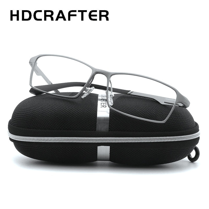 Hdcrafter Tr90 17G Lightweight Glasses Frame Hyperopia Eyeglasses Frames Reading Titaniun L-P6287 Full Rim Hdcrafter Eyeglasses