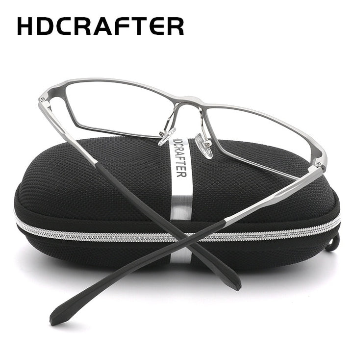 Hdcrafter Tr90 17G Lightweight Glasses Frame Hyperopia Eyeglasses Frames Reading Titaniun L-P6287 Full Rim Hdcrafter Eyeglasses