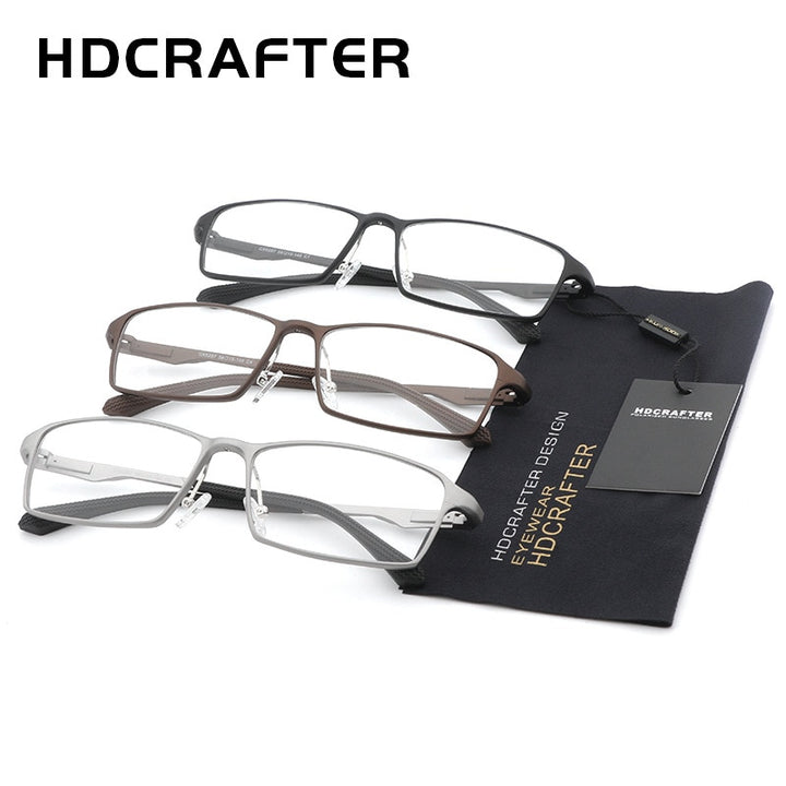Hdcrafter Tr90 17G Lightweight Glasses Frame Hyperopia Eyeglasses Frames Reading Titaniun L-P6287 Full Rim Hdcrafter Eyeglasses