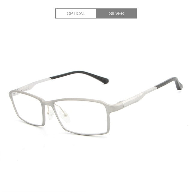 Hdcrafter Tr90 17G Lightweight Glasses Frame Hyperopia Eyeglasses Frames Reading Titaniun L-P6287 Full Rim Hdcrafter Eyeglasses silver