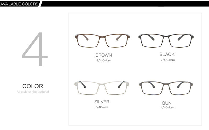 Hdcrafter Tr90 17G Lightweight Glasses Frame Hyperopia Eyeglasses Frames Reading Titaniun L-P6287 Full Rim Hdcrafter Eyeglasses