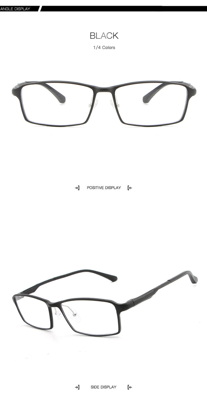 Hdcrafter Tr90 17G Lightweight Glasses Frame Hyperopia Eyeglasses Frames Reading Titaniun L-P6287 Full Rim Hdcrafter Eyeglasses