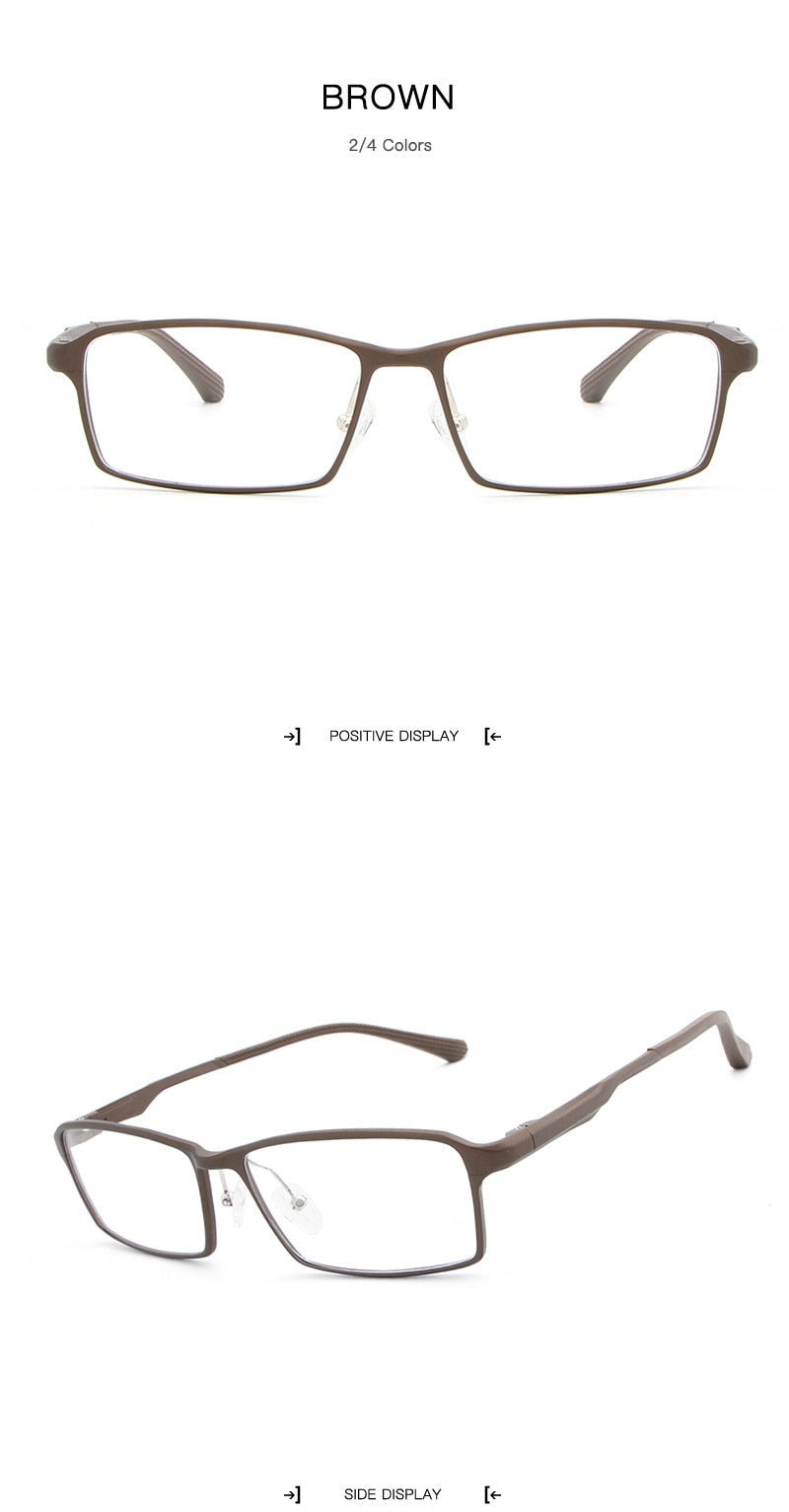 Hdcrafter Tr90 17G Lightweight Glasses Frame Hyperopia Eyeglasses Frames Reading Titaniun L-P6287 Full Rim Hdcrafter Eyeglasses