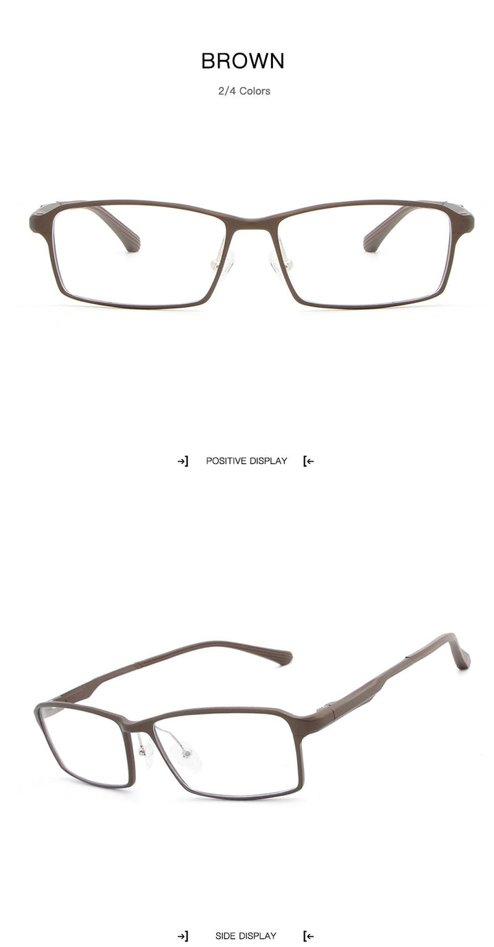 Hdcrafter Tr90 17G Lightweight Glasses Frame Hyperopia Eyeglasses Frames Reading Titaniun L-P6287 Full Rim Hdcrafter Eyeglasses