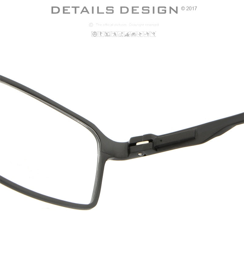 Hdcrafter Tr90 17G Lightweight Glasses Frame Hyperopia Eyeglasses Frames Reading Titaniun L-P6287 Full Rim Hdcrafter Eyeglasses