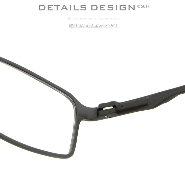 Hdcrafter Tr90 17G Lightweight Glasses Frame Hyperopia Eyeglasses Frames Reading Titaniun L-P6287 Full Rim Hdcrafter Eyeglasses