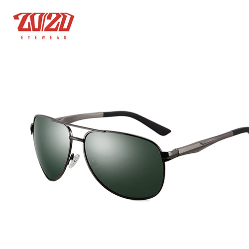 20/20 Men's  Polarized Aluminum Square Driving Sunglasses Pt0881 Sunglasses 20/20 C06 G15  