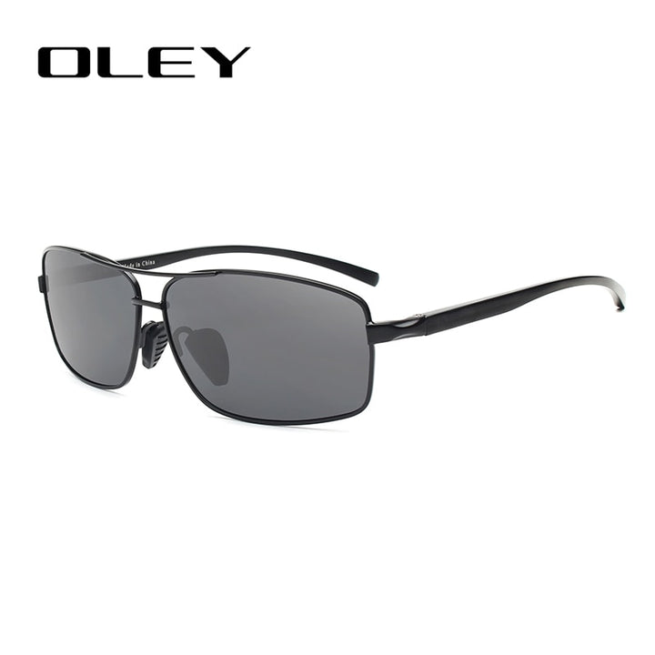 Oley Men Polarized Sunglasses Aluminum Magnesium Driving Glasses Rectangle Shades Y1347 Sunglasses Oley