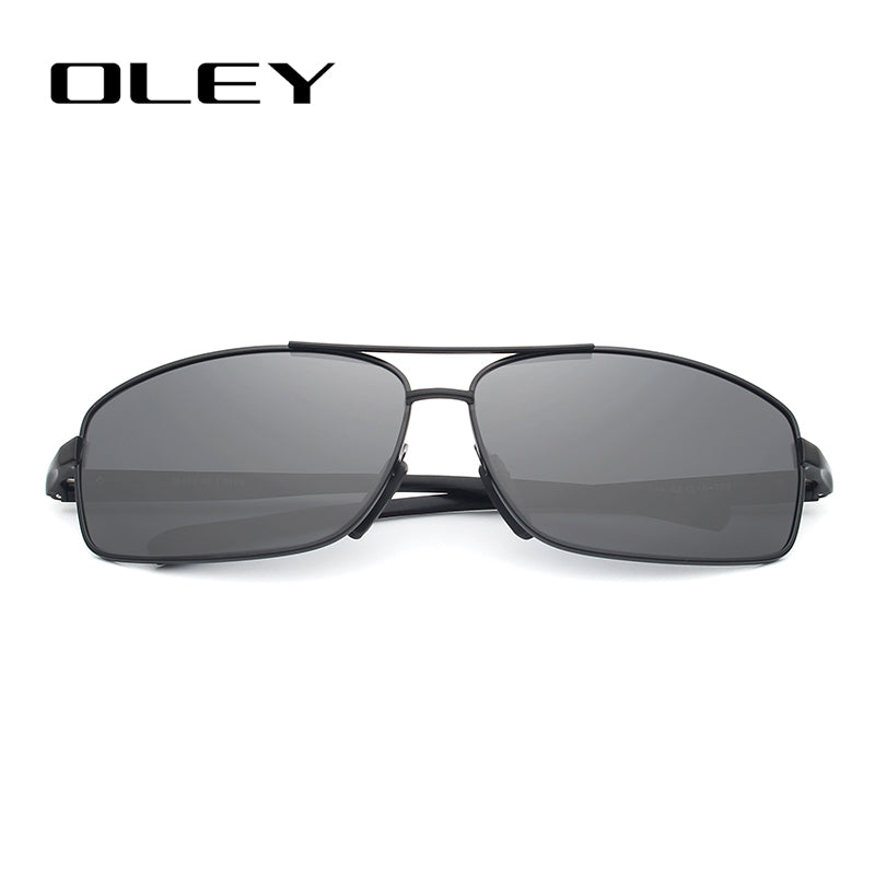 Oley Men Polarized Sunglasses Aluminum Magnesium Driving Glasses Rectangle Shades Y1347 Sunglasses Oley
