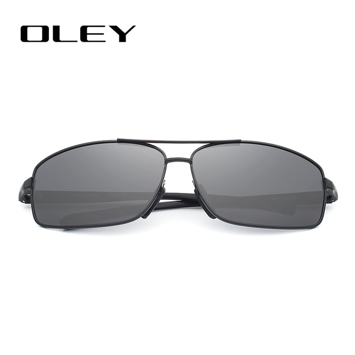 Oley Men Polarized Sunglasses Aluminum Magnesium Driving Glasses Rectangle Shades Y1347 Sunglasses Oley