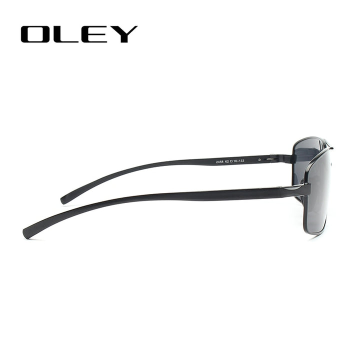 Oley Men Polarized Sunglasses Aluminum Magnesium Driving Glasses Rectangle Shades Y1347 Sunglasses Oley   