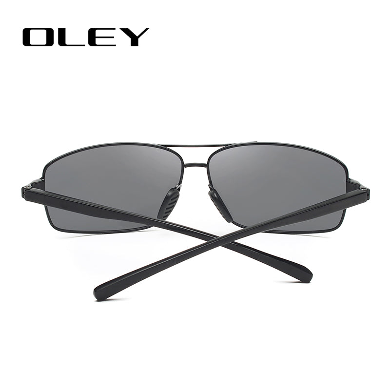 Oley Men Polarized Sunglasses Aluminum Magnesium Driving Glasses Rectangle Shades Y1347 Sunglasses Oley