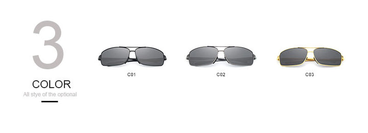Oley Men Polarized Sunglasses Aluminum Magnesium Driving Glasses Rectangle Shades Y1347 Sunglasses Oley
