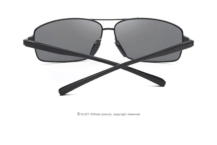 Oley Men Polarized Sunglasses Aluminum Magnesium Driving Glasses Rectangle Shades Y1347 Sunglasses Oley