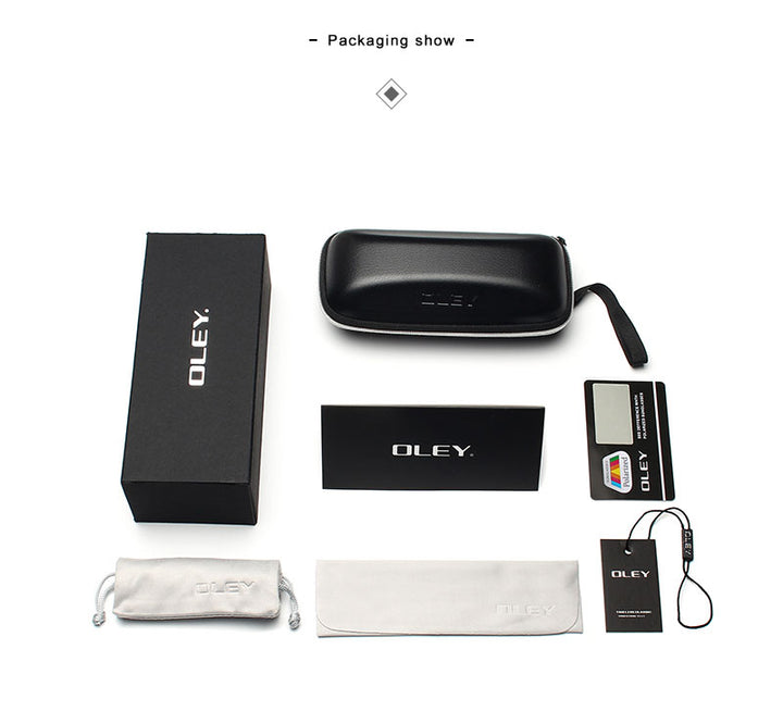 Oley Men Polarized Sunglasses Aluminum Magnesium Driving Glasses Rectangle Shades Y1347 Sunglasses Oley