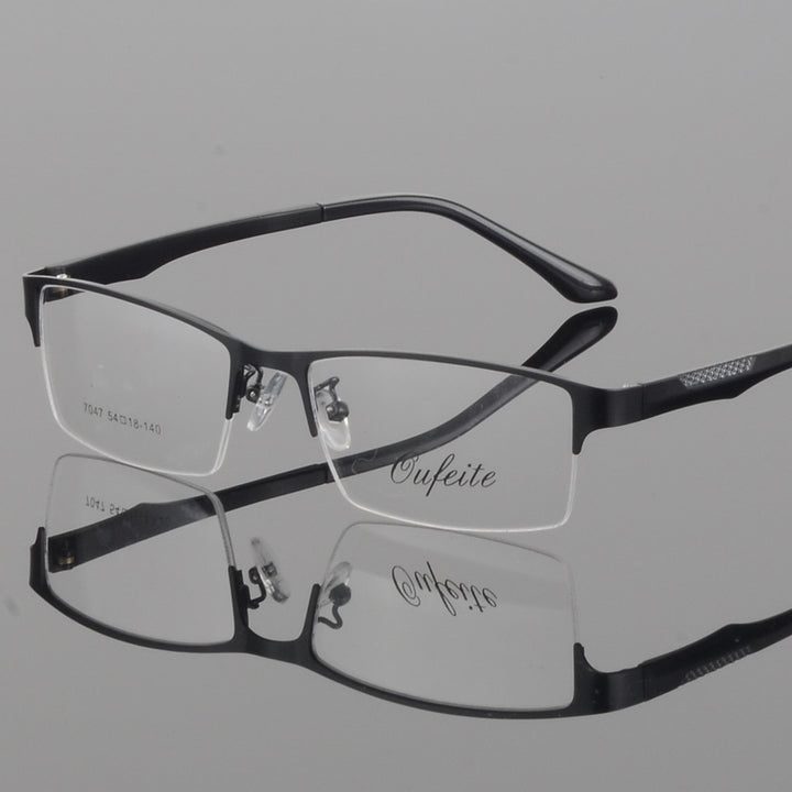 Bclear Men's Eyeglasses Semi Rim Alloy Tr 90 S7047 Semi Rim Bclear